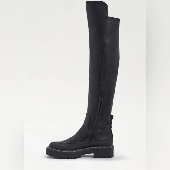 Sam Edelman $225 Women’s Lerue Over The Knee Lug Sole Black Boots Size 6 NWT - Picture 3 of 10